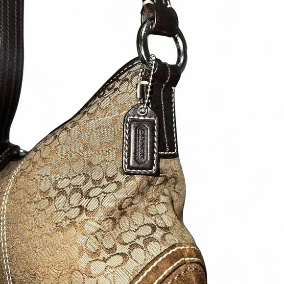 Coach Signature Canvas and Leather cross body Bag in brown and tan - Picture 5 of 8